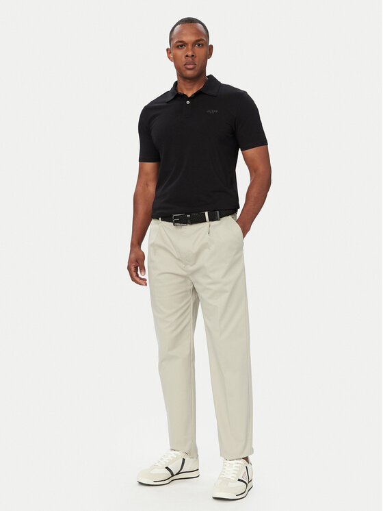 Guess Guess Поло M6YP07 K4104 Чорний Slim Fit