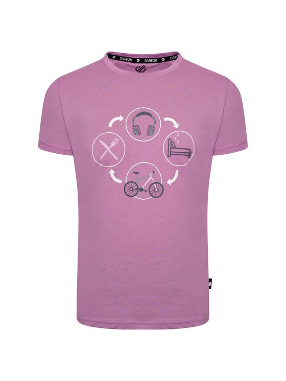 Dare2B Dare2B T-Shirt Go Beyond Fioletowy Relaxed Fit