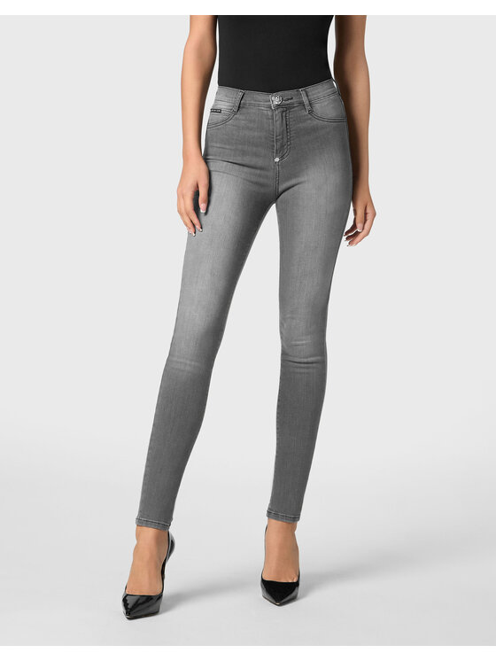 PHILIPP PLEIN PHILIPP PLEIN Džínsy 313 Sivá Jegging Fit
