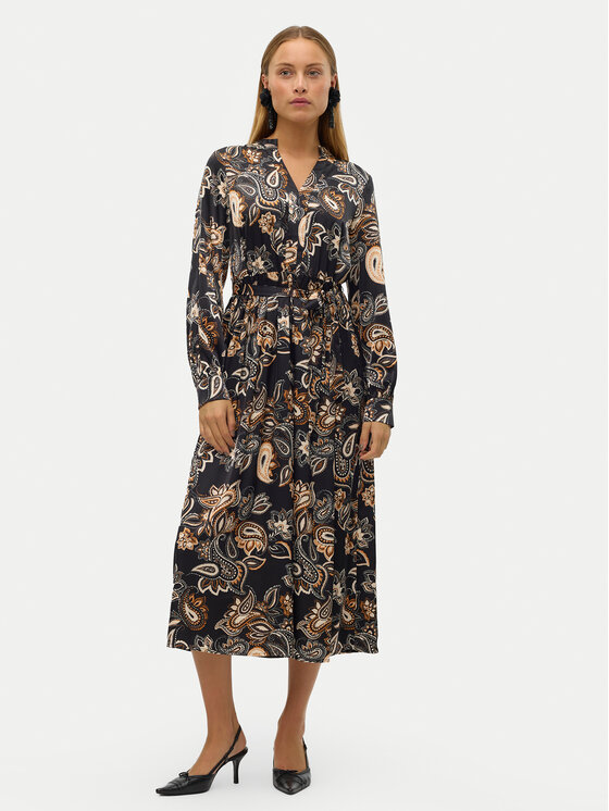 Vero Moda Vero Moda Φόρεμα πουκάμισο Thora 10320742 Μαύρο Regular Fit