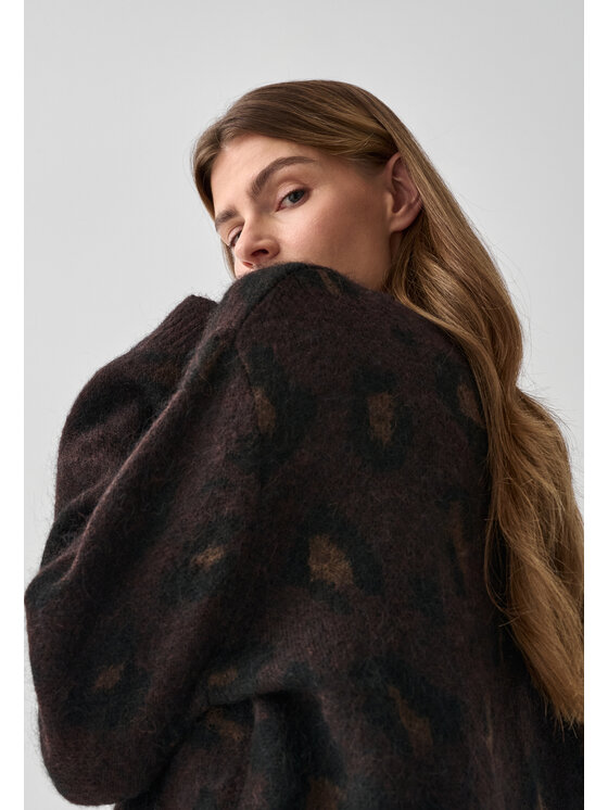 TATUUM TATUUM Sweter LEOPARD Kolorowy Classic Fit