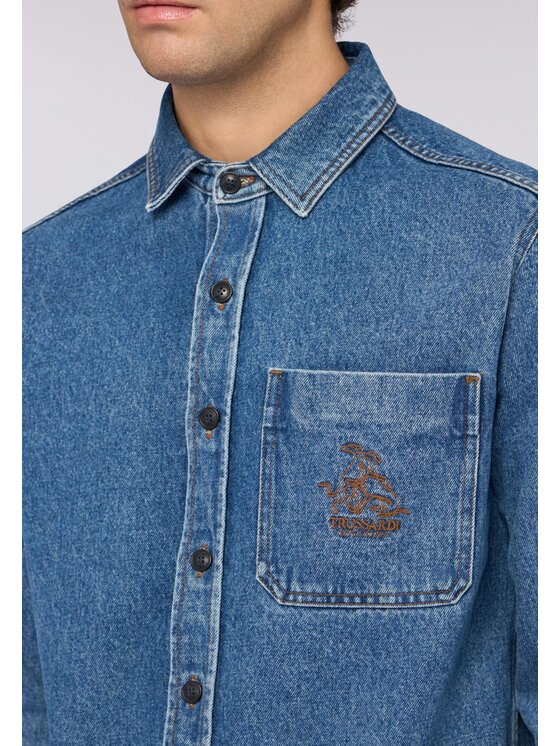 Trussardi Trussardi Camicia 54038000018N034 Celeste Regular Fit