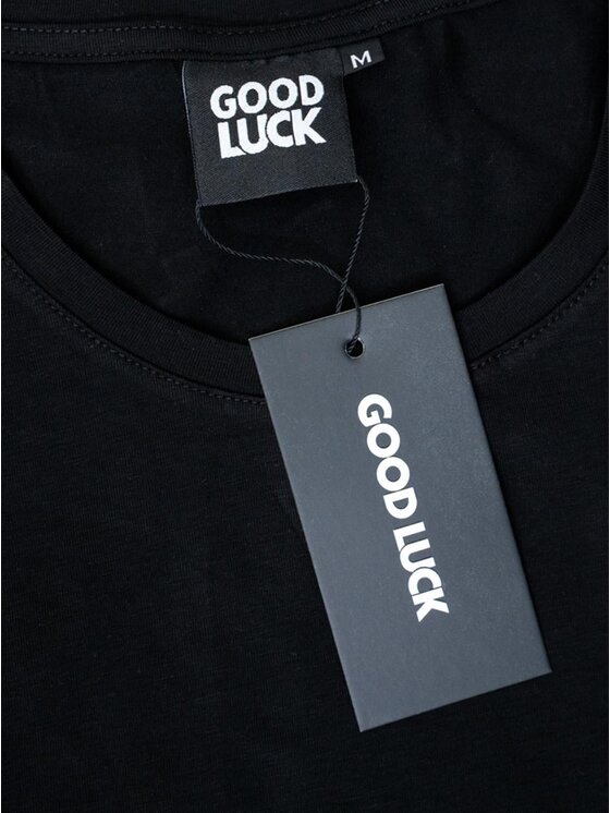 Good Luck Good Luck T-Shirt Koniczyna klasyczna 131685 Czarny Regular Fit
