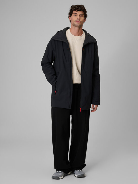4F 4F Płaszcz zimowy URBAN COMMUTER Czarny Regular Fit