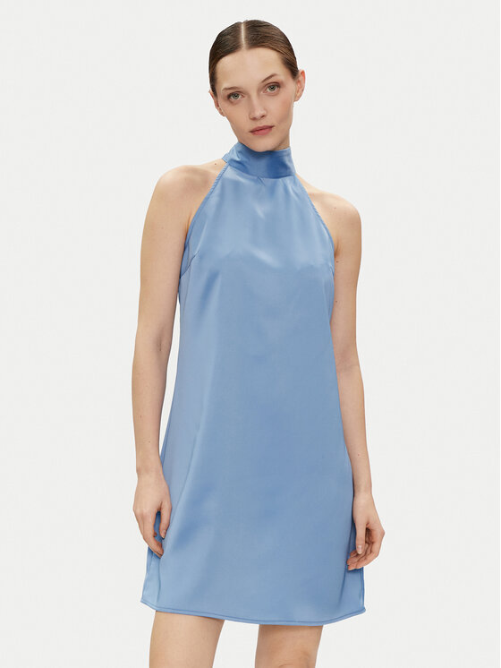 YAS YAS Rochie cocktail Dottea 26032326 Albastru Regular Fit