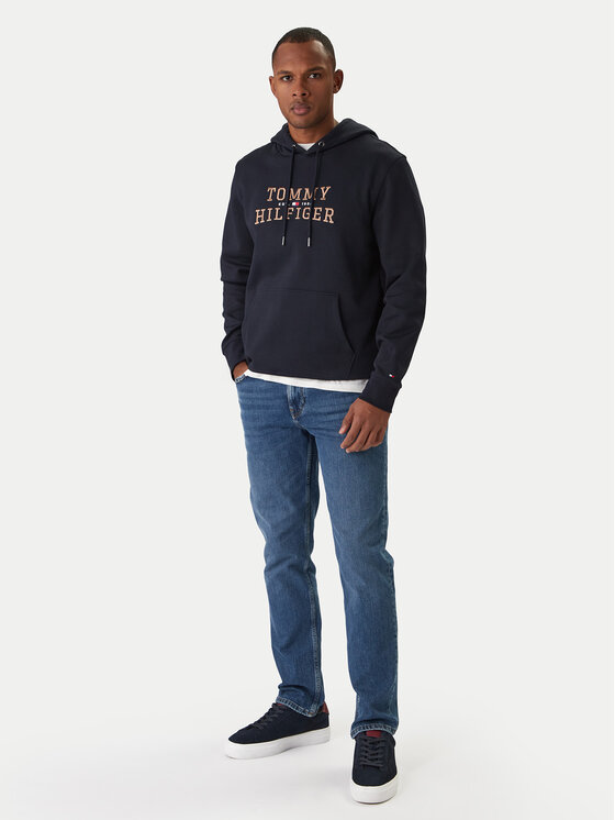 Tommy Hilfiger Tommy Hilfiger Pulóver Icon Intechno MW0MW42528 Sötétkék Regular Fit