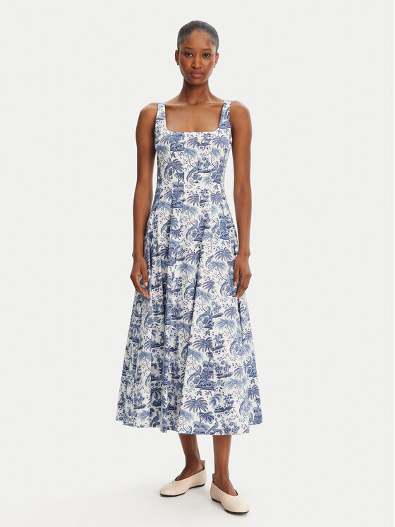 STAUD STAUD Sommerkleid Wells 148-7291 Blau Regular Fit