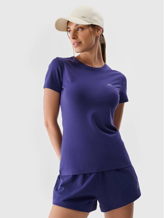 4F 4F T-shirt 4FWMM00TTSHF2255-31S Blu Slim Fit