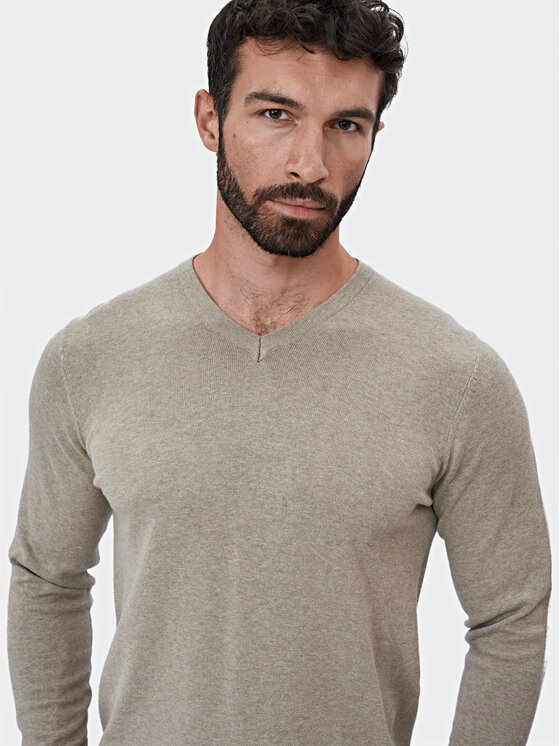 Evenemen Evenemen Sweter MOCCA Beżowy Slim Fit