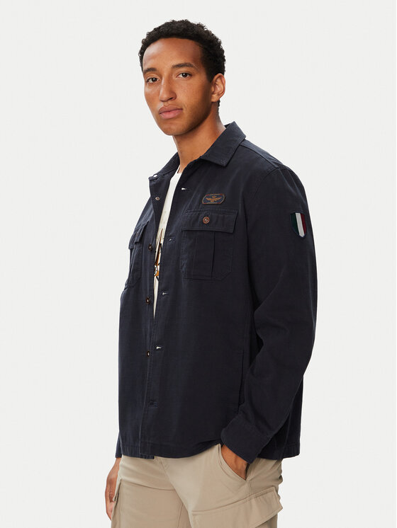 Aeronautica Militare Aeronautica Militare Kurtka koszulowa 262AC0045UCT04233 Granatowy Regular Fit