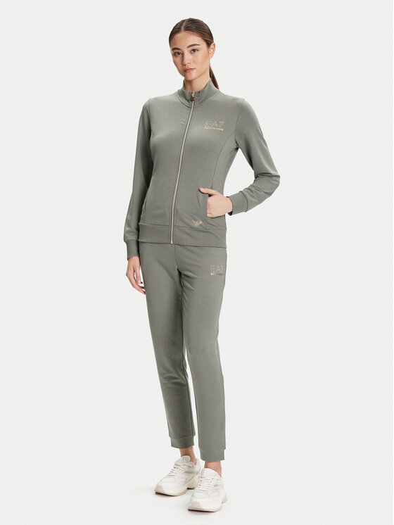EA7 Emporio Armani EA7 Emporio Armani Spodnie dresowe 8NTP66 TJ9RZ U8142 Zielony Regular Fit