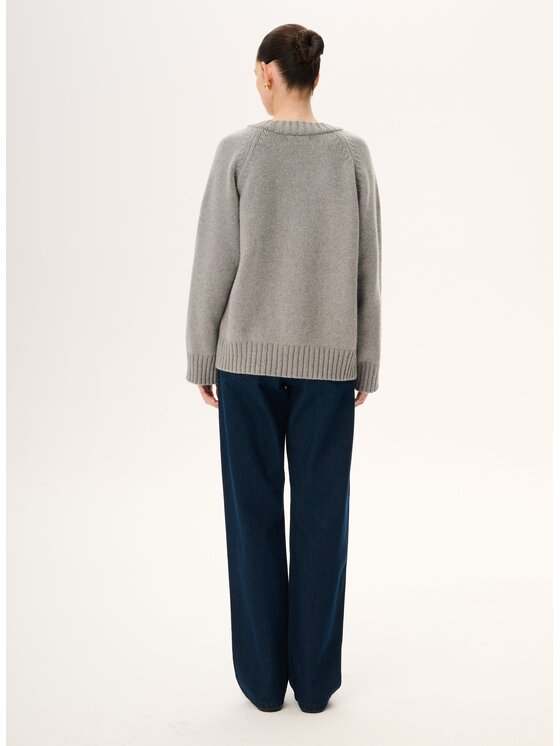 LEBRAND LEBRAND Sweter Farren Szary Regular Fit