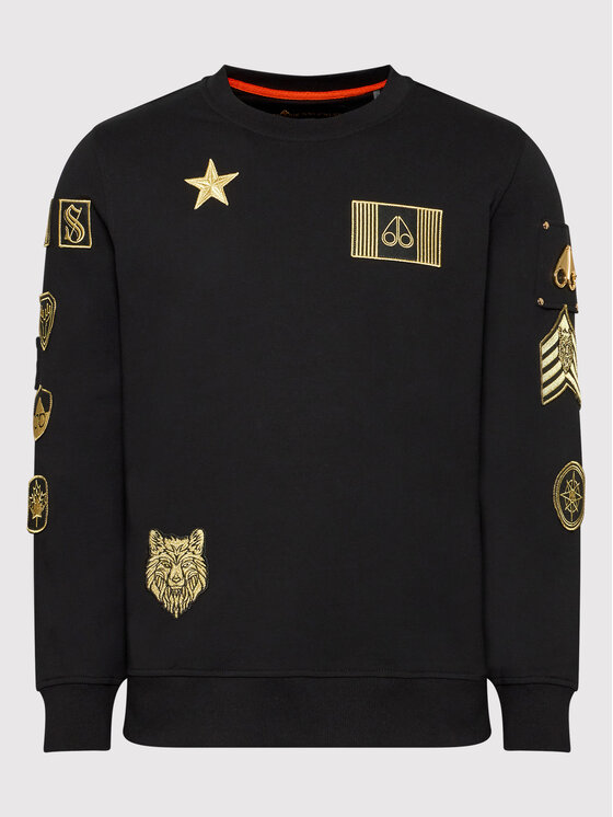 Moose Knuckles Sweatshirt Haldiman M31MS625G Schwarz Regular Fit 