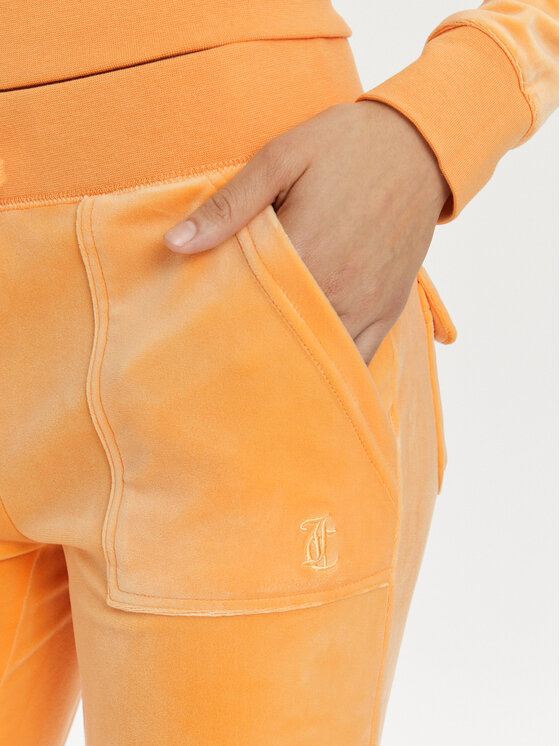 Juicy Couture Juicy Couture Spodnie dresowe Del Ray JCAP180 Pomarańczowy Regular Fit