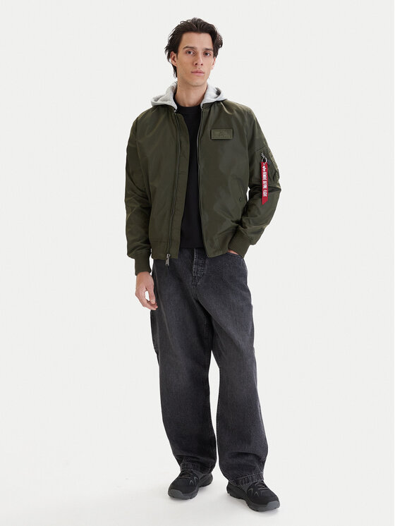 Alpha Industries Alpha Industries Kurtka bomber Ma-1 196108 Szary Regular Fit