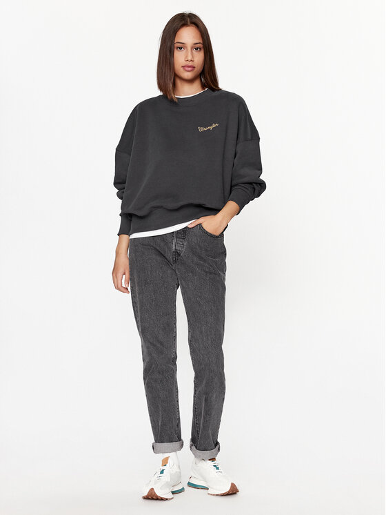 Wrangler Wrangler Bluza 112343708 Czarny Relaxed Fit