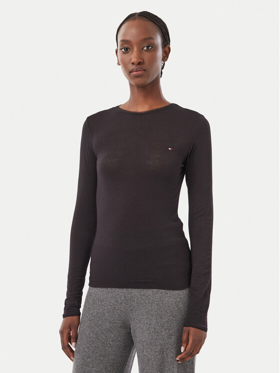 Tommy Hilfiger Tommy Hilfiger Μπλουζάκι UW0UW06611 Μαύρο Slim Fit