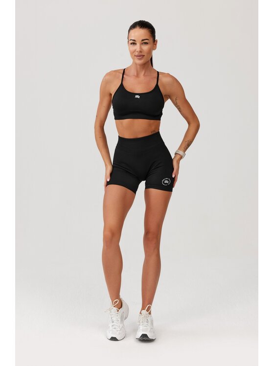 ROUGH RADICAL ROUGH RADICAL Szorty sportowe SEAMLESS GLOW SHORTS Czarny Slim Fit