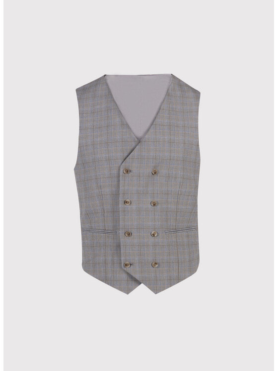 Pako Lorente Pako Lorente Kamizelka garniturowa P26SF-8X-008 Szary Slim Fit