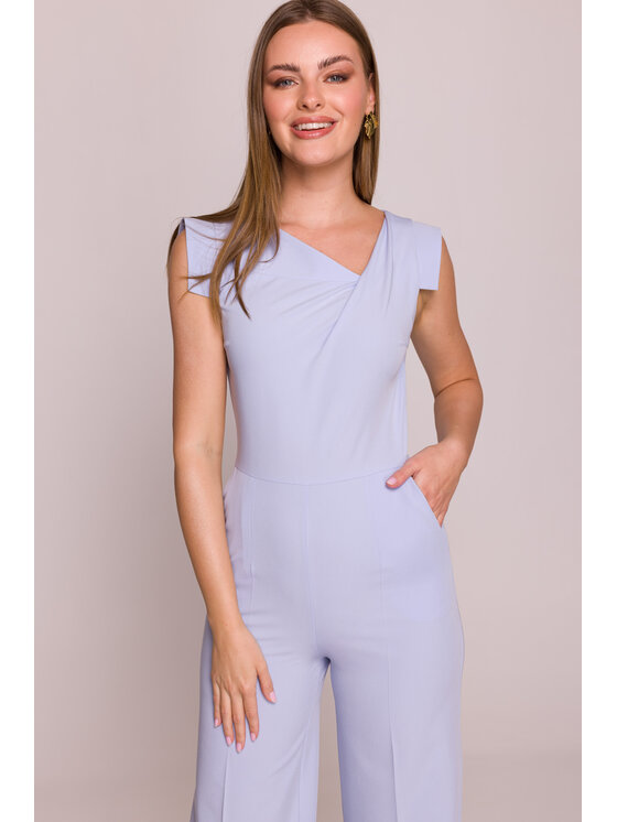 Stylove Stylove Kombinezon S407 Błękitny A-Line Fit