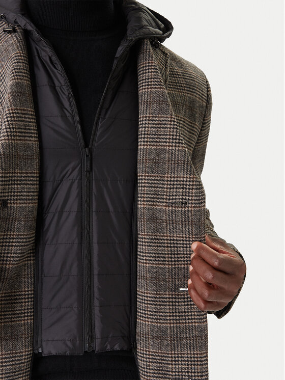 KARL LAGERFELD KARL LAGERFELD Gyapjú kabát 455733 554755 Szürke Regular Fit