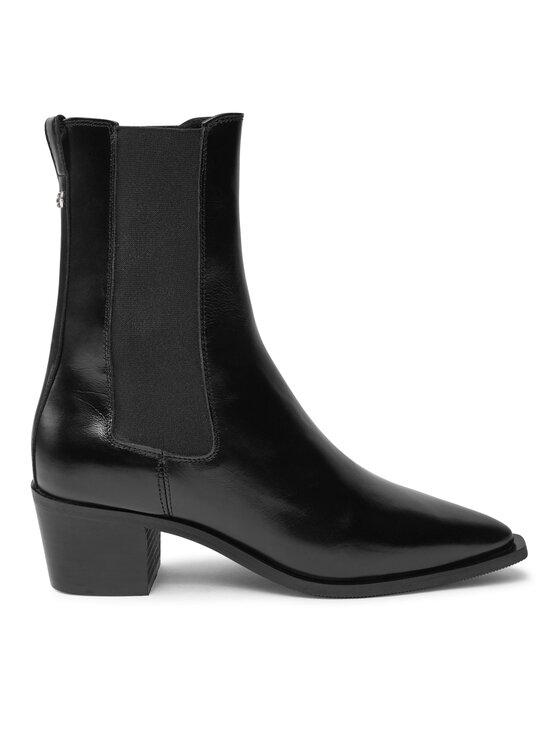 Calvin Klein Čizme Heel Cowboy HW0HW02315 Crna