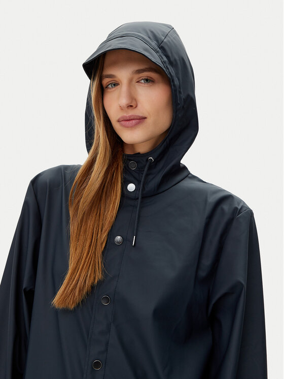 Rains Rains Kurtka przeciwdeszczowa Unisex 12020 Granatowy Regular Fit