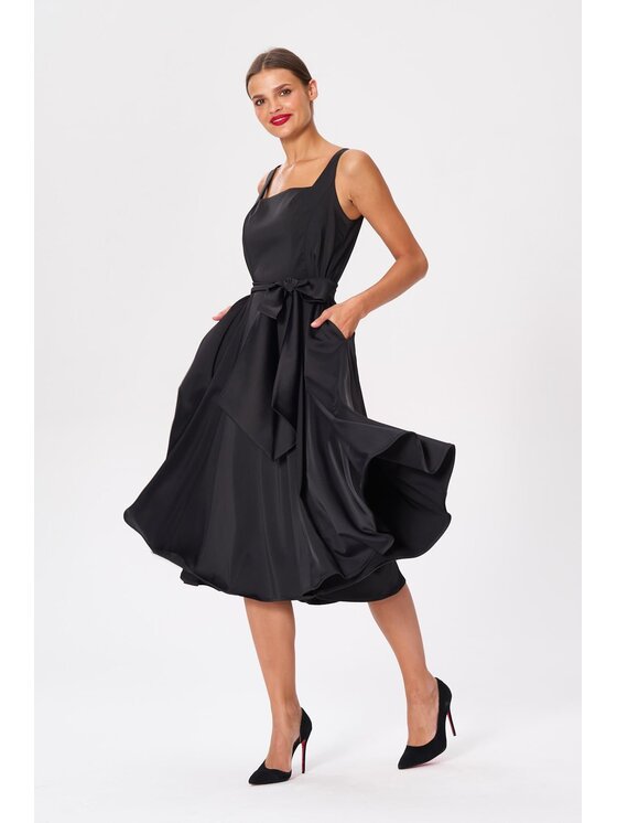Castellani Castellani Sukienka codzienna Audrey Czarny Regular Fit