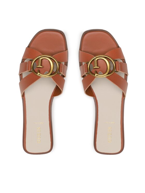 Guess Pantoletten Symo Made In Italy FL6SYM LEA19 Braun | Modivo.de