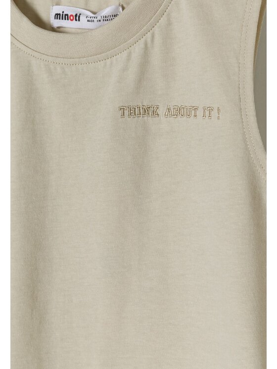MINOTI MINOTI T-Shirt 23fleece114 Beżowy Regular Fit