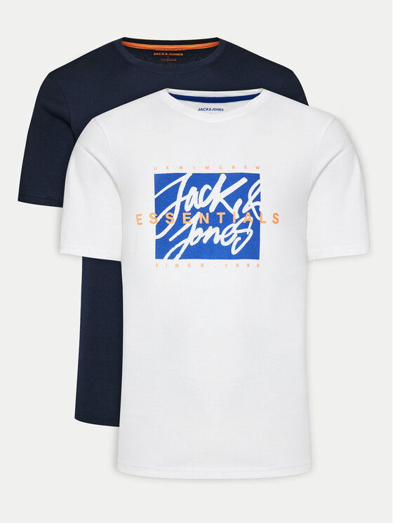 Férfi 2 póló készlet Jack&Jones, Méret: L, Színes, Colton 12277637