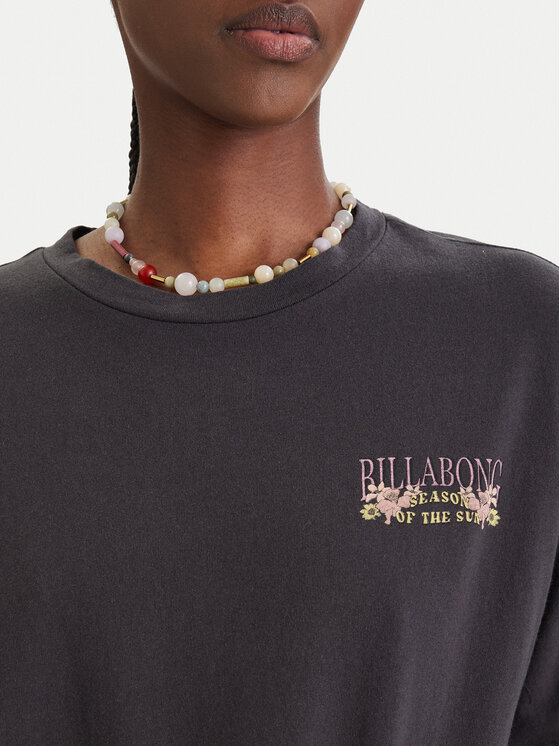 Billabong Billabong T-Shirt Floral Rocker EBJZT00590 Czarny Loose Fit