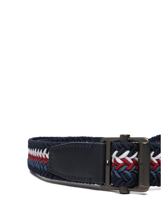 Tommy Hilfiger Tommy Hilfiger Pasek Roller Buckle Webbing 3.5 Belt AM0AM14187 Granatowy