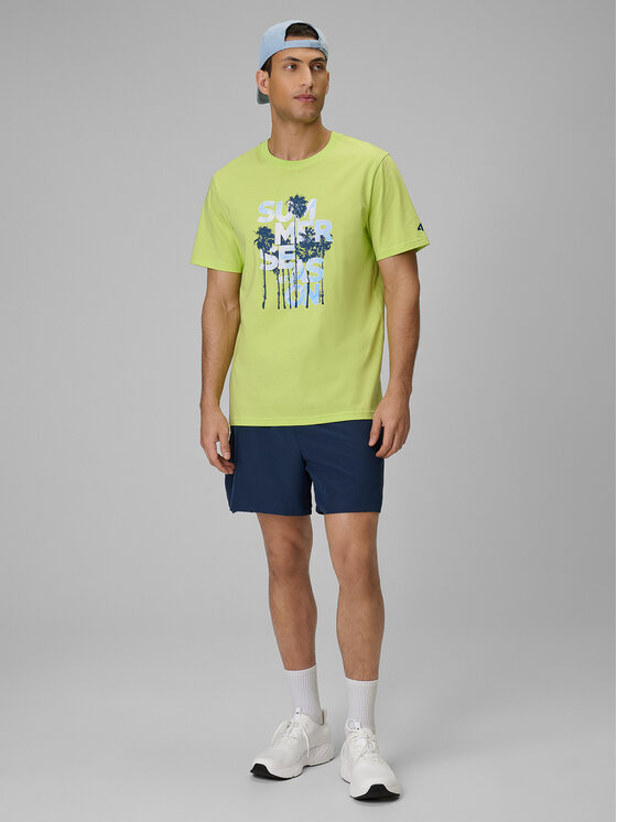 4F 4F T-Shirt BEACHWEAR Zielony jasny Regular Fit