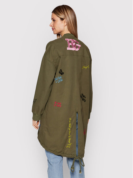 Blugirl Blumarine Blugirl Blumarine Демісезонний плащ RA2047 T3074 Зелений Regular Fit