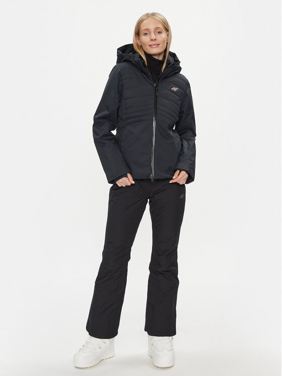 4F 4F Kurtka narciarska 4FAW23TTJAF339 Czarny Slim Fit