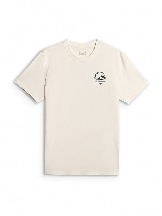 4F 4F T-Shirt CATCH THE WAVE Biały Relaxed Fit