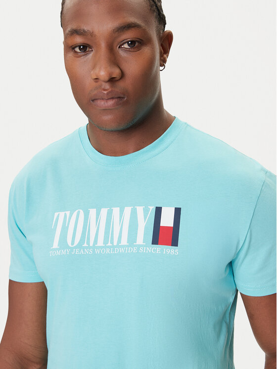 Tommy Jeans Tommy Jeans Marškinėliai Dna Flag DM0DM21941 Žalia Regular Fit