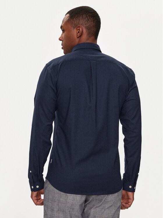 Lindbergh Lindbergh Koszula 30-203174 Granatowy Slim Fit