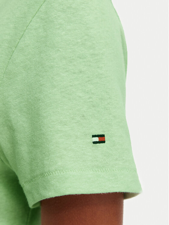 Tommy Hilfiger Tommy Hilfiger T-shirt WW0WW48704 Verde chiaro Regular Fit