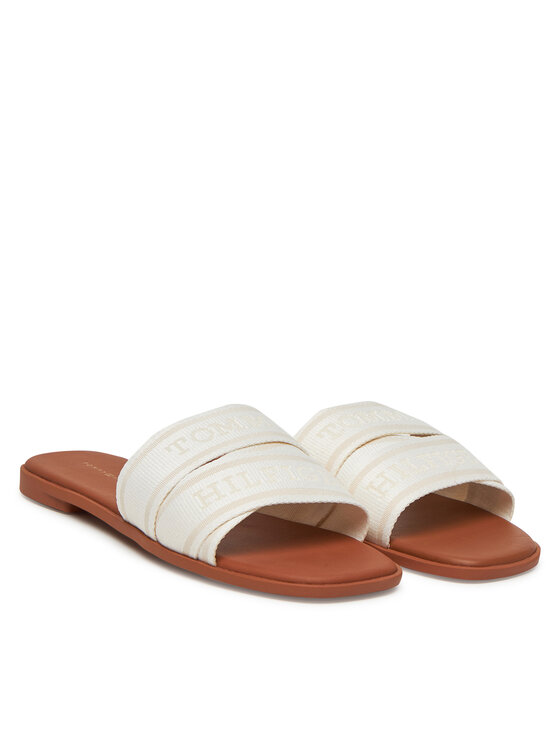 Tommy Hilfiger Tommy Hilfiger Παντόφλες Webbing Mule FW0FW08421 Λευκό