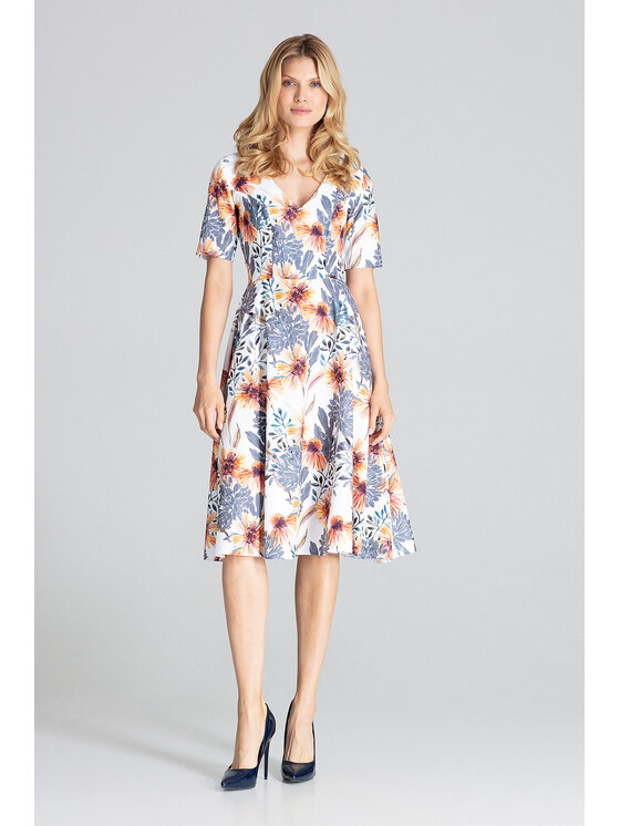 FIGL FIGL Sukienka M673 Kolorowy Regular Fit
