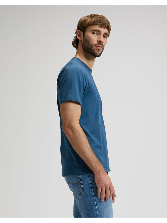 Lee Lee T-shirt WOVEN LABEL TEE Blu Regular Fit