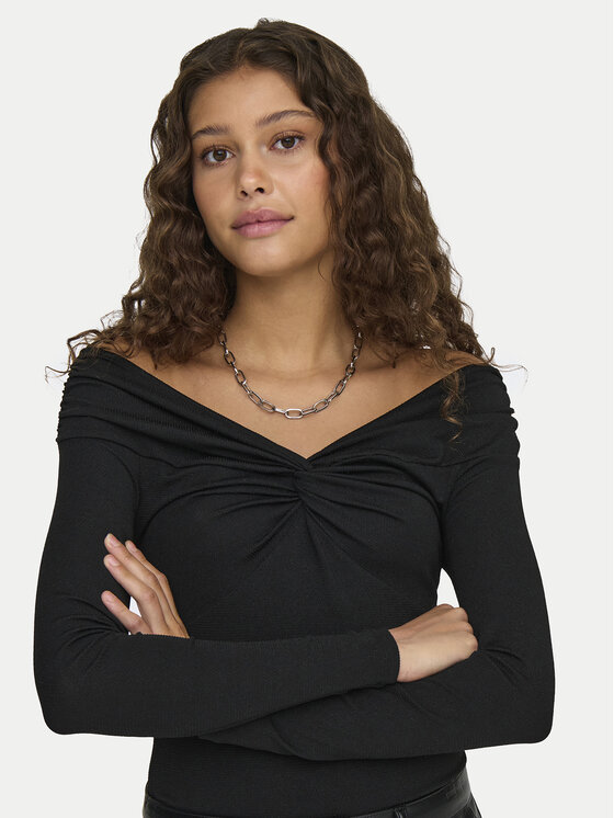 ONLY ONLY Μπλουζάκι Queen 15331413 Μαύρο Slim Fit