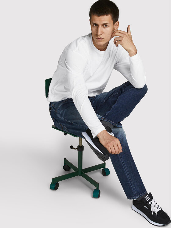 Jack&Jones Jack&Jones Marškinėliai ilgomis rankovėmis Noa 12190128 Balta Loose Leg