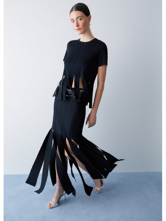 Liu Jo Liu Jo Spódnica maxi CA6095MS55N22222 Czarny Regular Fit