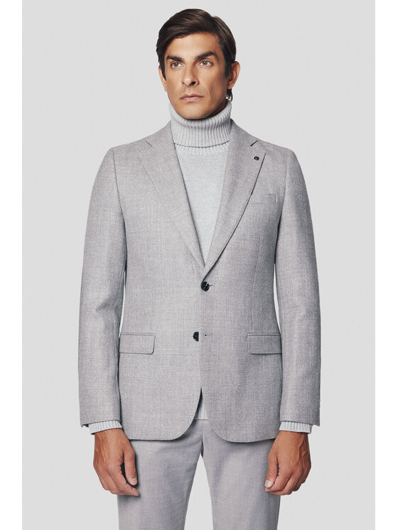 Lancerto Lancerto Marynarka Hesperia MA073224000004 Szary Slim Fit