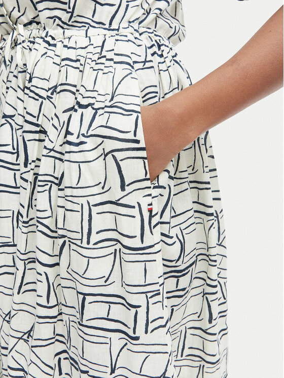 Tommy Hilfiger Tommy Hilfiger Рокля тип риза WW0WW49633 Светлобежов Regular Fit