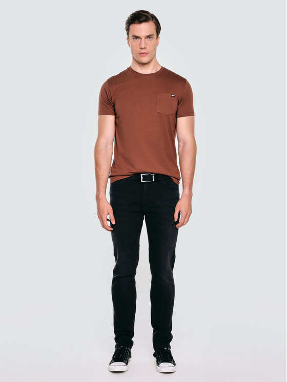 BIG STAR BIG STAR T-Shirt CARBON Brązowy Basic Fit