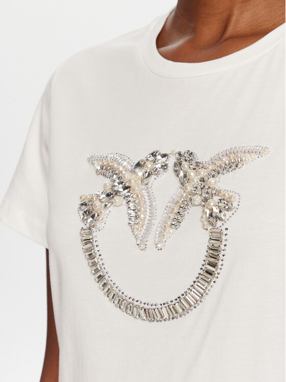 PINKO PINKO T-särk Quentin 100535 A2RN Valge Regular Fit